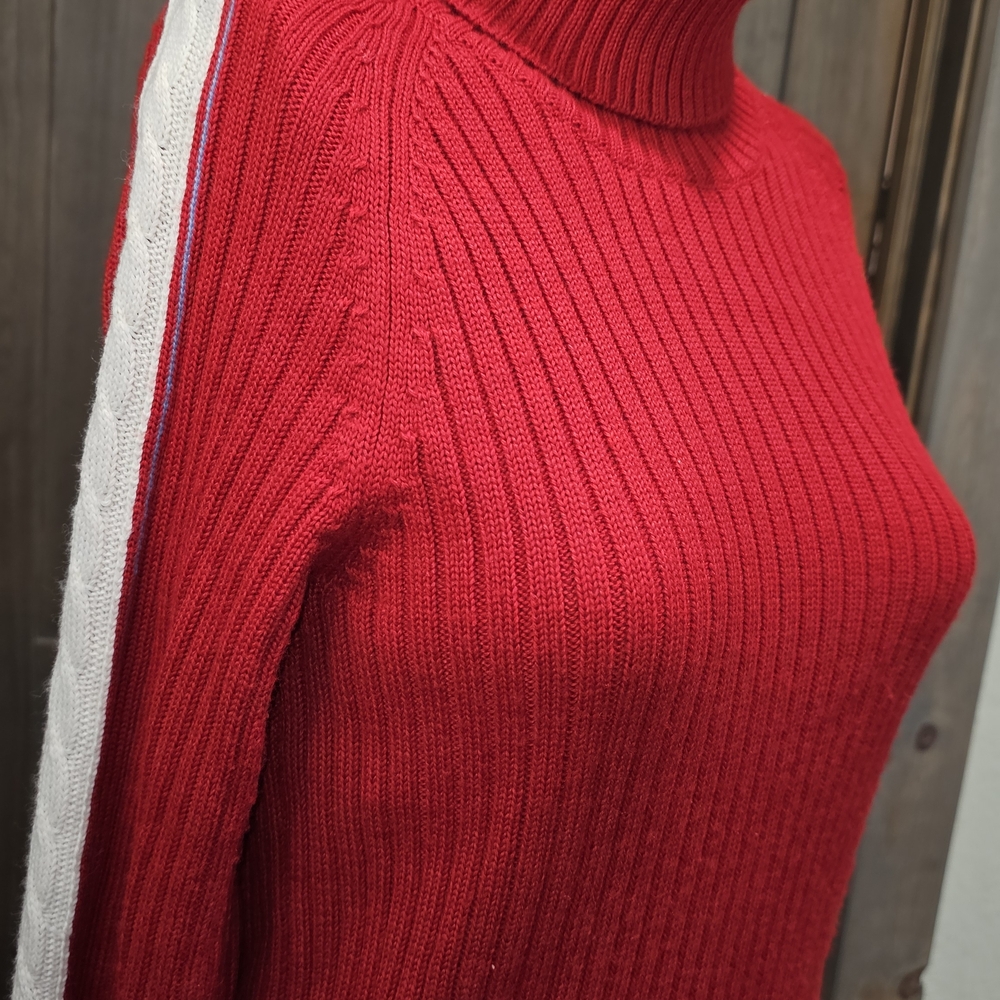 Bogner Vibrant Red Women's Turtleneck Sweater